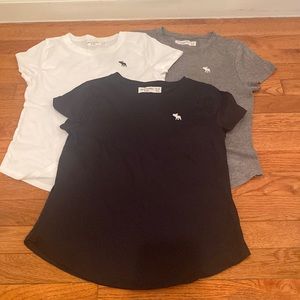 Girls Abercrombie kids set of 3 short sleeve tee shirts 11/12